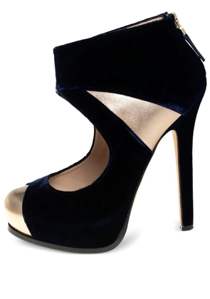 Fendi Pre-Owned 140mm velvet ankle boots - Blue