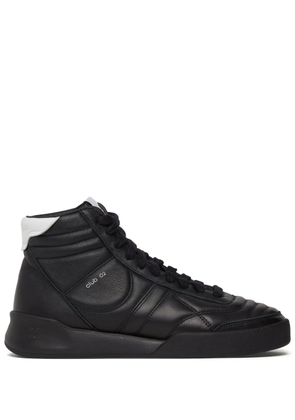 Courrèges Mid Club 02 leather sneakers - Black