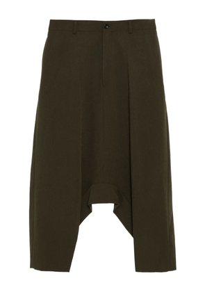 Comme des Garçons Homme Plus wool drop-crotch trousers - Green
