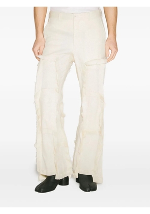 Comme des Garçons Homme Plus frayed-details tailored trousers - Neutrals