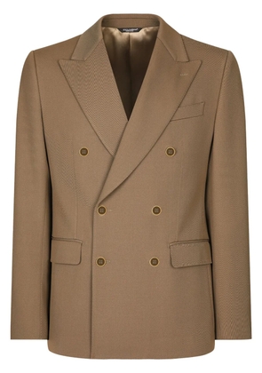 Dolce & Gabbana double-breasted peak lapel jacket - Brown