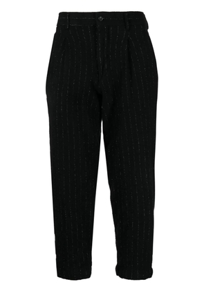 Comme des Garçons Homme Plus pinstripe-pattern cropped tailored trousers - Black