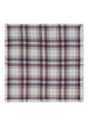 BOMPARD checked fringed scarf - Purple