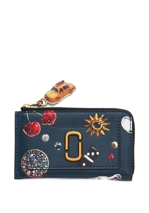 Marc Jacobs The Trinket printed zip leather wallet - Blue