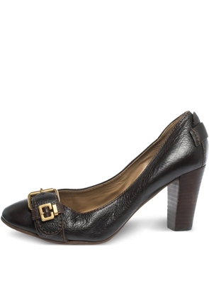 Chloé Pre-Owned 75mm buckle-detailed pumps - Brown