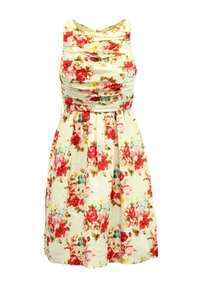 alice + olivia floral-print open-back mini dress - White