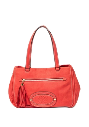 Loewe Pre-Owned Anagram Madrid Fringe shoulder bag - Red