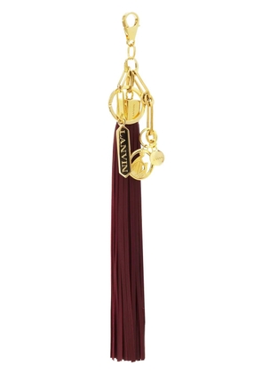Lanvin leather tassel bag charm - Red