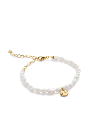 Monica Vinader Capri Keshi Pearl Disc pendant bracelet - White