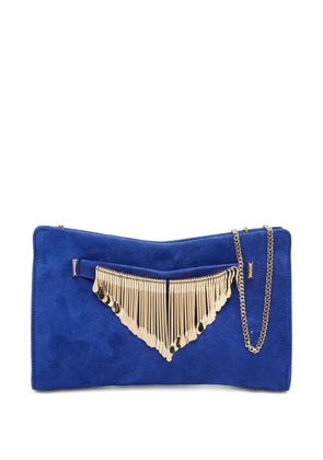 Jimmy Choo Pre-Owned suede clutch bag - Blue