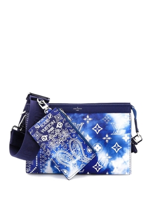 Louis Vuitton Pre-Owned Gaston Wearable Wallet Limited Edition Monogram Bandana Leather crossbody bag - Blue