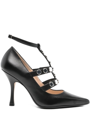 Anna F. leather heeled pumps - Black