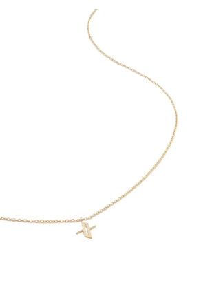Monica Vinader 14kt yellow gold small Initial X necklace