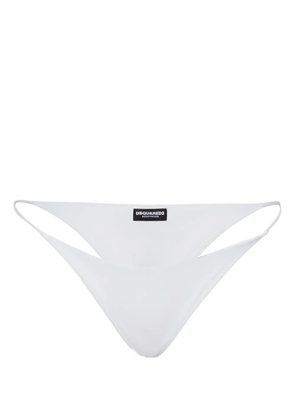 DSQUARED2 logo-print bikini bottoms - White