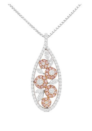 HYT Jewelry platinum pink diamond necklace - Silver