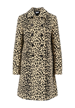 ASPESI leopard print double-breasted coat - Brown