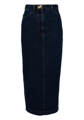 Oscar de la Renta denim pencil skirt - Blue