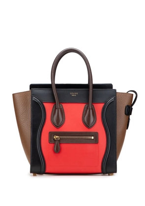 Celine Pre-Owned 2015 Micro Tricolor Leather Luggage Tote handbag - Multicolour