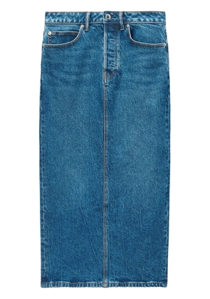 Alexander Wang low-rise denim midi skirt - Blue
