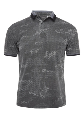 Emporio Armani Pre-Owned monogram-print polo shirt - Grey