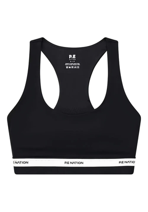 P.E Nation Avant racerback logo-band sports bra - Black