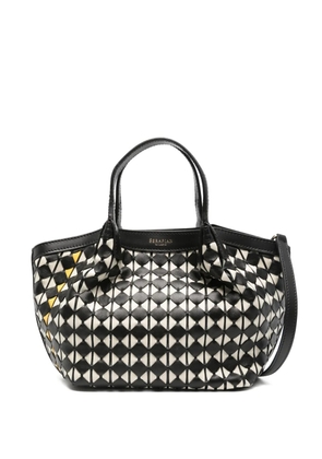 Serapian mini Secret mosaico tote bag - Black