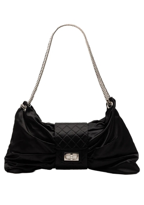 CHANEL Pre-Owned 2008-2009 Medium Satin Bow Mademoiselle Shoulder Bag tote bag - Black