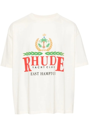 RHUDE East Hampton Crest cotton T-shirt - Neutrals