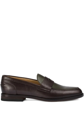 Doucal's leather penny loafers - Brown
