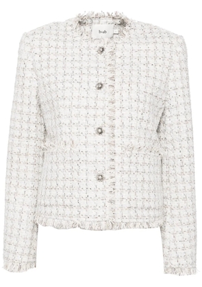 b+ab raw-finish tweed jacket - Neutrals