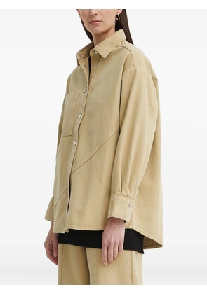AERON button-fastening patch-pocket shirt jacket - Neutrals