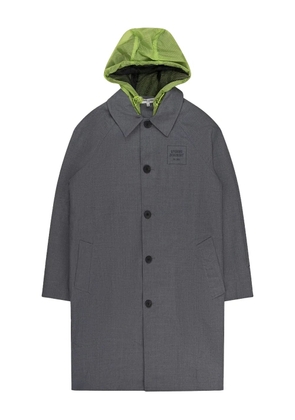 Opening Ceremony hooded wool trench coat - Grey