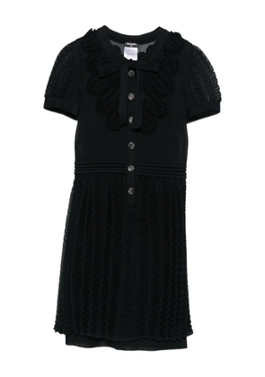 CHANEL Pre-Owned 2010s knit pleated dress - Black