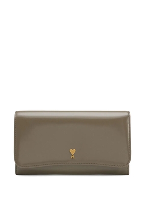 AMI Paris Paris Paris Continental leather wallet - Green