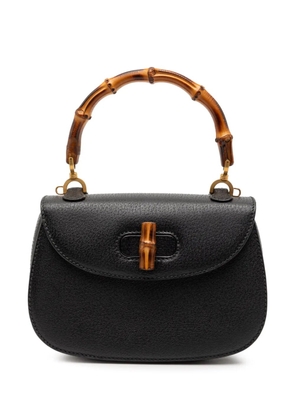 Gucci Pre-Owned 20th Century Grained Calfskin Bamboo Night satchel - Black