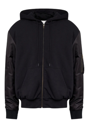 MM6 Maison Margiela gathered-sleeve hoodie - Black
