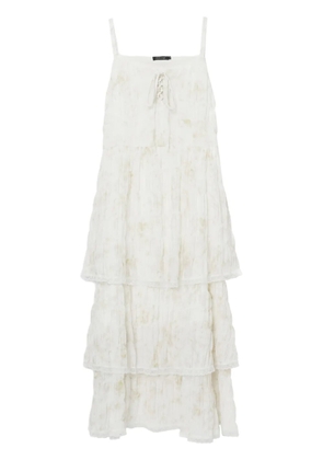 tout a coup floral-print layered midi dress - Neutrals