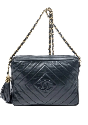 CHANEL Pre-Owned tassel-detail quilted shoulder bag - Black