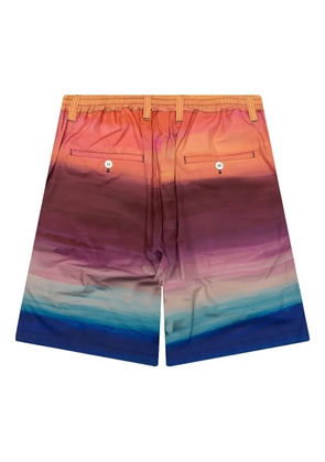 Marni sunset-print shorts - Red