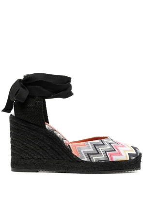 Missoni 100mm zigzag-pattern espadrilles - Black