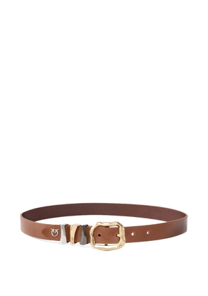 PINKO leather buckle belt - Brown