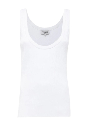 Del Core scoop-neck ribbed tank top - White