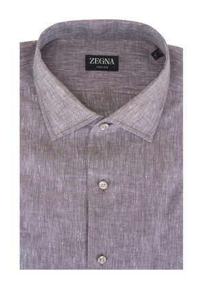 Zegna linen shirt - Brown