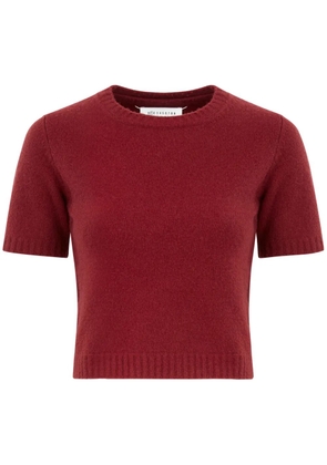 Maison Margiela cropped wool top - Red