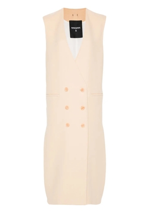 Patrizia Pepe double-breasted sleeveless coat - Neutrals