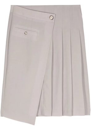 J Koo asymmetric wraped skirt - Neutrals