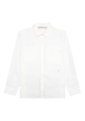 Advisory Board Crystals logo-patch pocket shirt - White