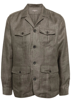 N.Peal linen shirt jacket - Brown