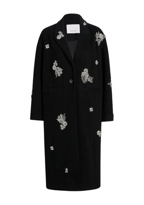 Cinq A Sept crystal-embellished coat - Black