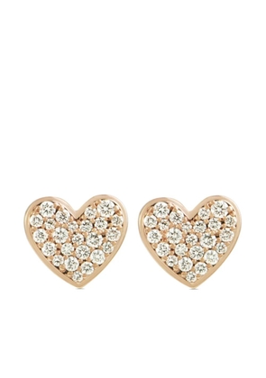 ALINKA 18kt rose gold Caviar Heart diamond earrings